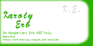 karoly erb business card